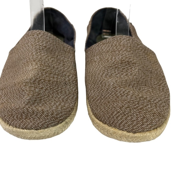 L.L. BEAN Brown Tan Slip On Espadrille Flats Loafers Casual Canvas Shoes sz 7.5 - Picture 15 of 16